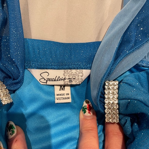 Speechless Dress, flare, pleaded, stretchy fabric, prom dress, NWOT, size M - Picture 9 of 9